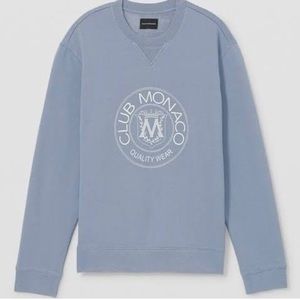 Club Monaco crest sweatshirt grey blue